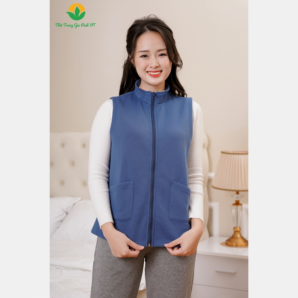 Áo gile nữ trơn chất nỉ màu túi ốp thời trang Việt Thắng - A10.2301