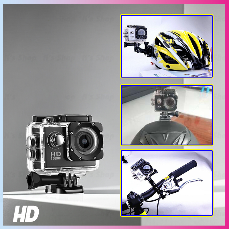 Camera hành trình Sport 4K UltraHD HD 1080p chống rung máy ảnh dưới nước máy ảnh có thể thao tác ngoài trờ [Cực rẻ]