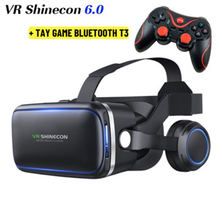 Kính Thực Tế Ảo VR Shinecon Version 6.0 Tặng Kèm Tay Game Bluetooth Chơi Tất Cả Game Vr Và Phim 360