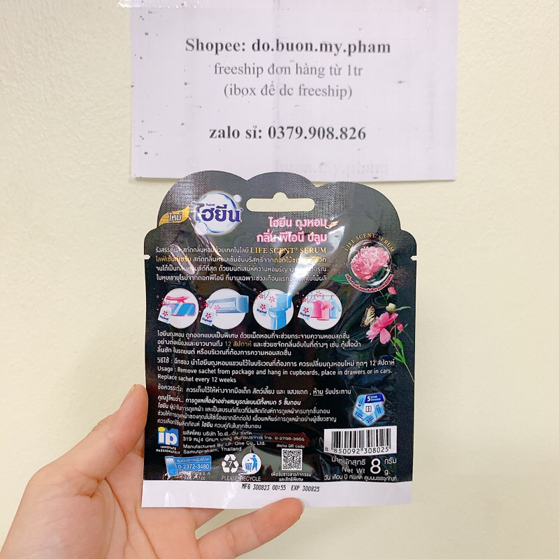 Túi Thơm Treo Tủ Quần Áo Hygiene Thái Lan hương nước hoa