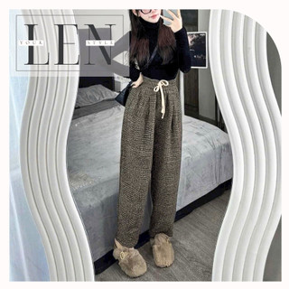  Quần Baggy Dạ Kẻ Caro Lót Lông Mềm Thoải Mái Quần Dạ Baggy Lưng Thun Cao Cấp Chuẩn Dáng 