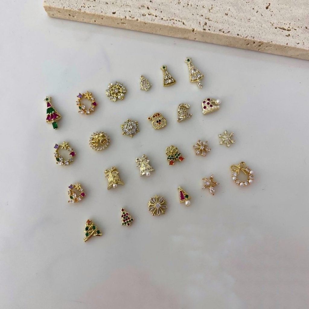 Charm noel bảng 3- charm Noel vàng-charm noel- Đồ Nails Nhật Quyên