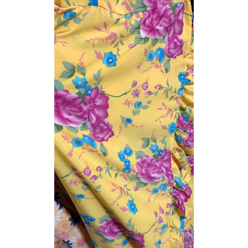 Đầm 2 dây phối bèo