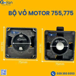 Vỏ mô tơ 12v-gofan-vỏ motor 755-775 chế quạt 12v kẹp bình-đường kính 45mm-phụ tùng quạt 12v-linh kiện 12v-có sẵn hcm