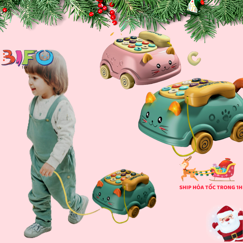 Điện thoại ô tô đồ chơi cho bé đồ chơi 2in1 có hộp đẹp