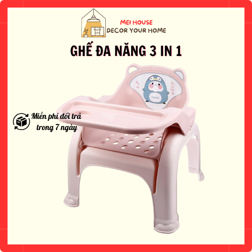 Ghế đa năng cho bé Hokori Nhật cao cấp ghế ăn dặm, ghế gội đầu, ghế cho bé 3in1 Việt Nhật - M1916
