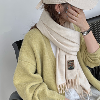 Khăn Dạ Len Quàng Cổ VINTAGE Hoa Kiểu Pháp Cao Cấp đôi sành điệu Khăn quàng màu hẹp đa năng ấm áp đa năng 2023