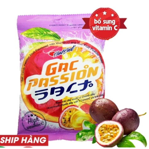Kẹo chanh muối HartBeat Thái Lan vị CHANH DÂY & GẤC 120g bổ sung Vitamin C