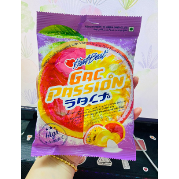 Kẹo chanh muối HartBeat Thái Lan vị CHANH DÂY & GẤC 120g bổ sung Vitamin C