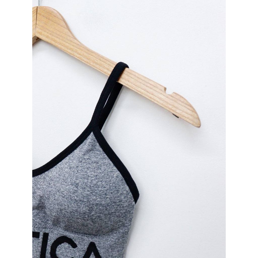 C3795 - Áo bra tập in chữ viền màu, sọc nhuyễn