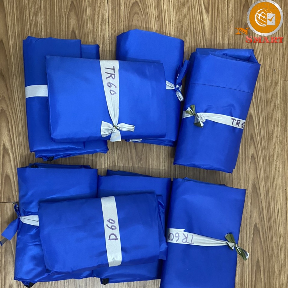 Bạt Phủ Máy Giặt Siêu Bền Màu Xanh Nước Biển Vải Dù Tráng Lớp Nhũ Bạc Siêu Bền Chống Mưa Nắng Nóng