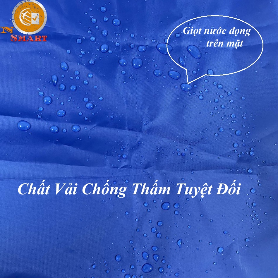 Bạt Phủ Máy Giặt Siêu Bền Màu Xanh Nước Biển Vải Dù Tráng Lớp Nhũ Bạc Siêu Bền Chống Mưa Nắng Nóng