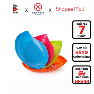 Đĩa nhựa hình lá Việt Nhật 2 size to nhỏ (MS:1241 1242) đựng hoa quả, bánh kẹo, đồ ăn thiết kế mới lạ đẹp mắt