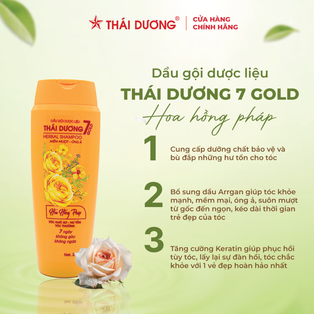 Dầu gội dược liệu Thái Dương 7 Gold 200ml - Sao Thái Dương