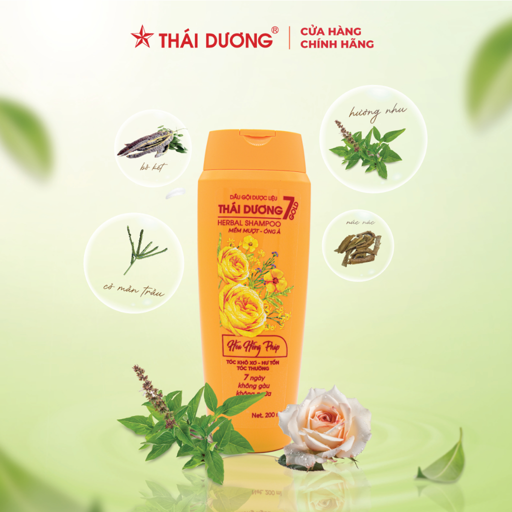 Dầu gội dược liệu Thái Dương 7 Gold 200ml - Sao Thái Dương