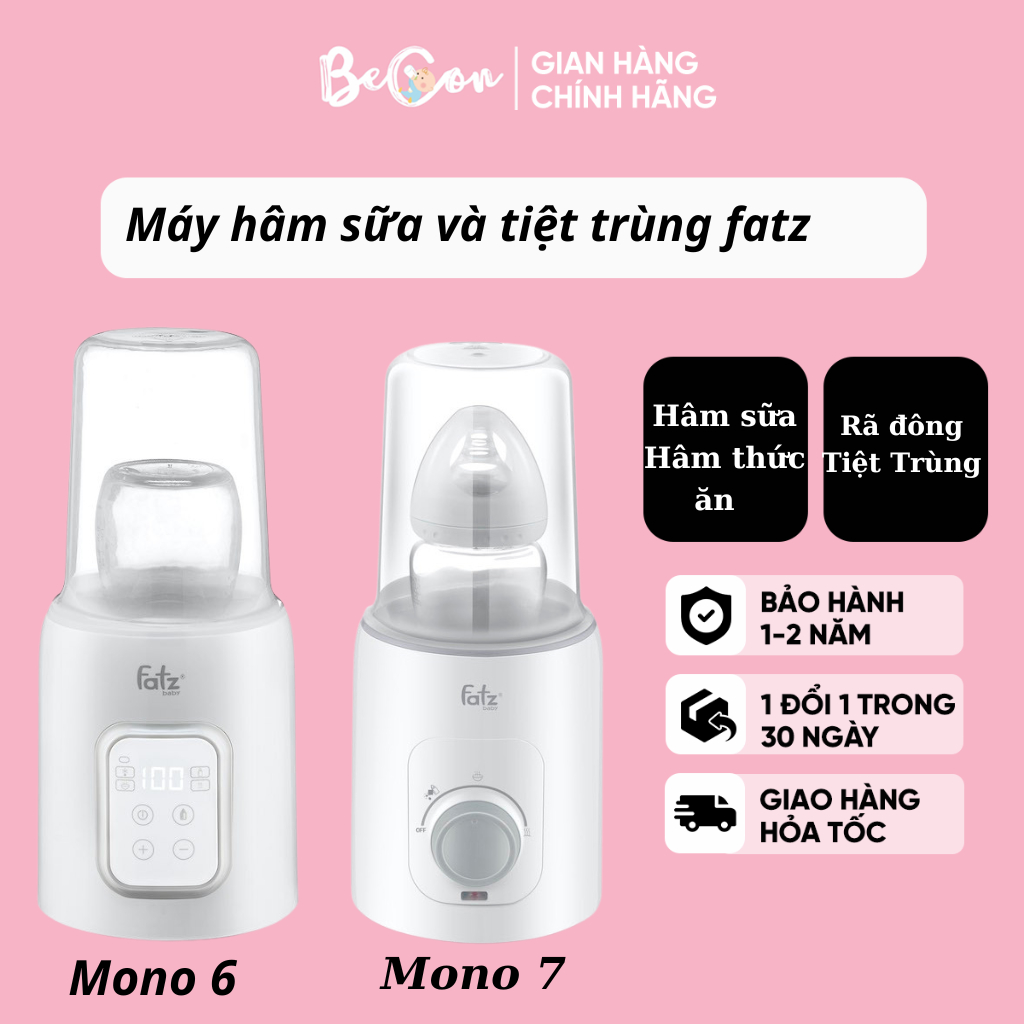 Máy hâm sữa và tiệt trùng điện tử Fatzbaby - MONO 7 MONO