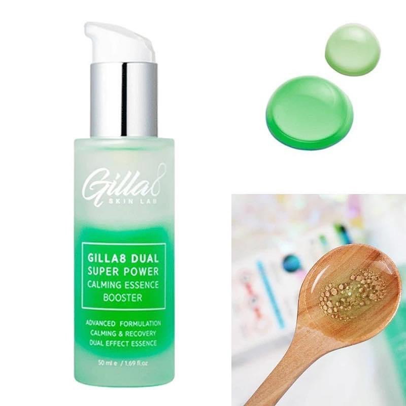 Tinh chất Tràm Trà giảm mụn GILLA8 Dual Super Power CALMING Essence Booster 50ml