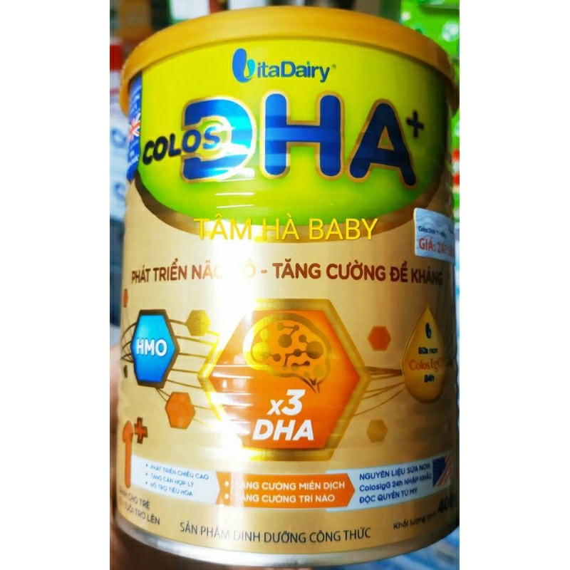 Sữa bột Colos DHA Vitadairy số 0 số 1 hộp 400g