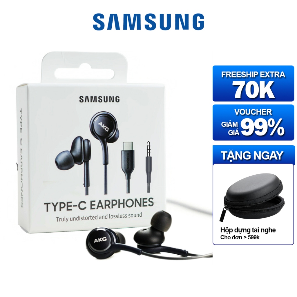 Tai nghe Samsung akg Full box hàng 1:1 cho S8 S9 S10 S20 S21 S22 Note 8 Note 9 Note 10 Note 20 Type C và Jack 3.5mm DYDX