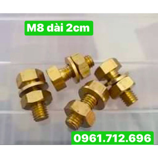 Ốc đồng thau m8 dài 2cm ,