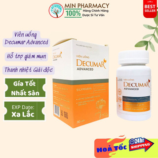 Viên uống Decumar Advanced Hỗ trợ giảm mụn Thanh nhiệt giải độc Cân bằng tiết tố - Minpharmacy