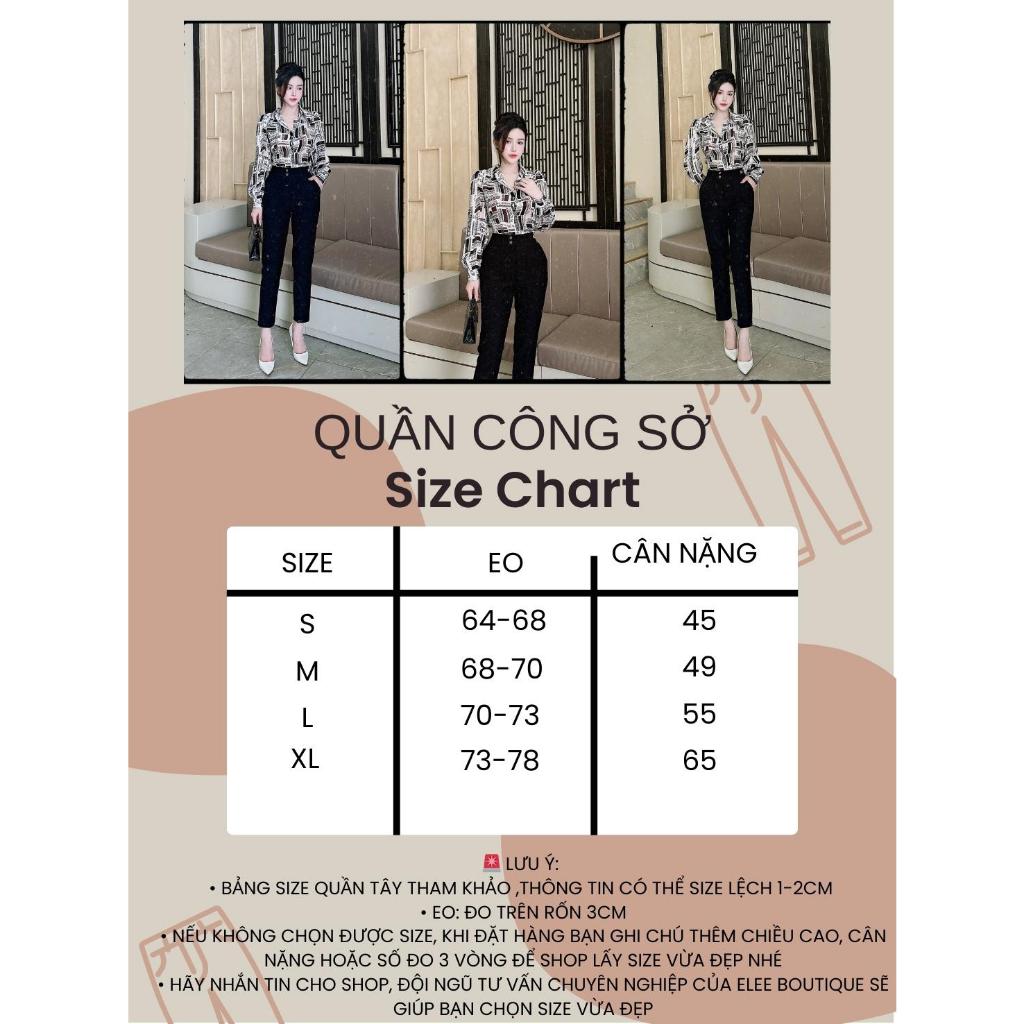 Quần dài nữ vải Vitex, Quần tây dáng quần baggy tôn hông, tôn dáng