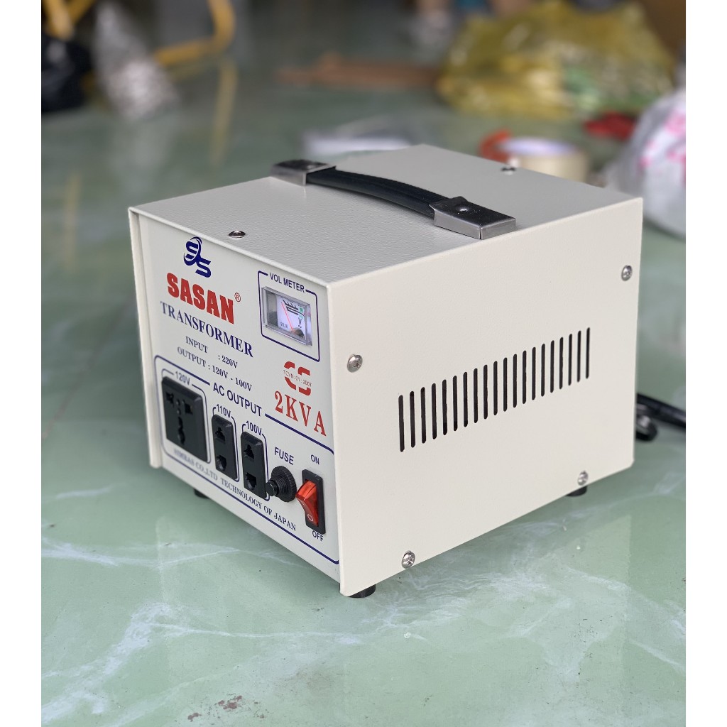 Biến Áp Đổi Nguồn 220v ra 110v 100v 2000va 2 kva 20A dùng cho máy dưới 2000w BẢO HÀNH 3 NĂM