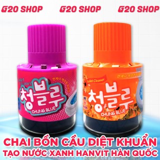 Thả bồn cầu khử mùi Hanvit diệt khuẩn, tạo nước xanh Chung Blue Joeunmiso 180gr NPP G20SHOP