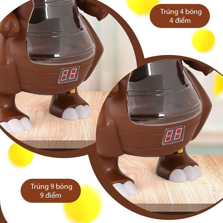Đồ Chơi Máy Bắt Bóng Tính Điểm Khủng Long Có Bảng Điện Tử - Súng Bắn Khủng Long - Tặng Kèm 2 Súng Và 24 Bóng