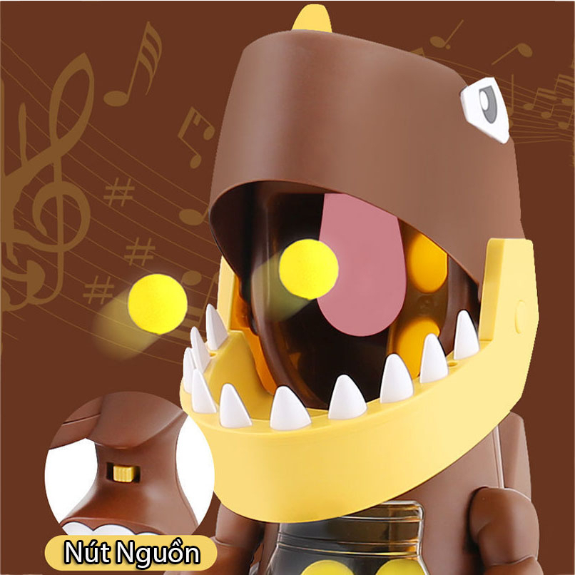 Đồ Chơi Máy Bắt Bóng Tính Điểm Khủng Long Có Bảng Điện Tử - Súng Bắn Khủng Long - Tặng Kèm 2 Súng Và 24 Bóng