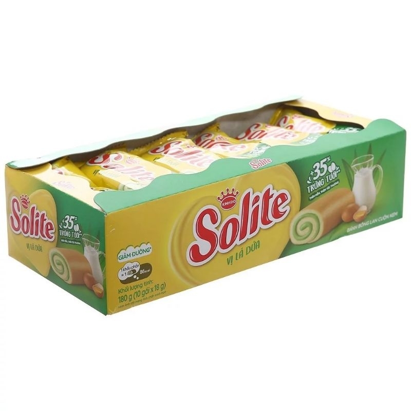 Bánh bông lan cuộn Solite lá dứa