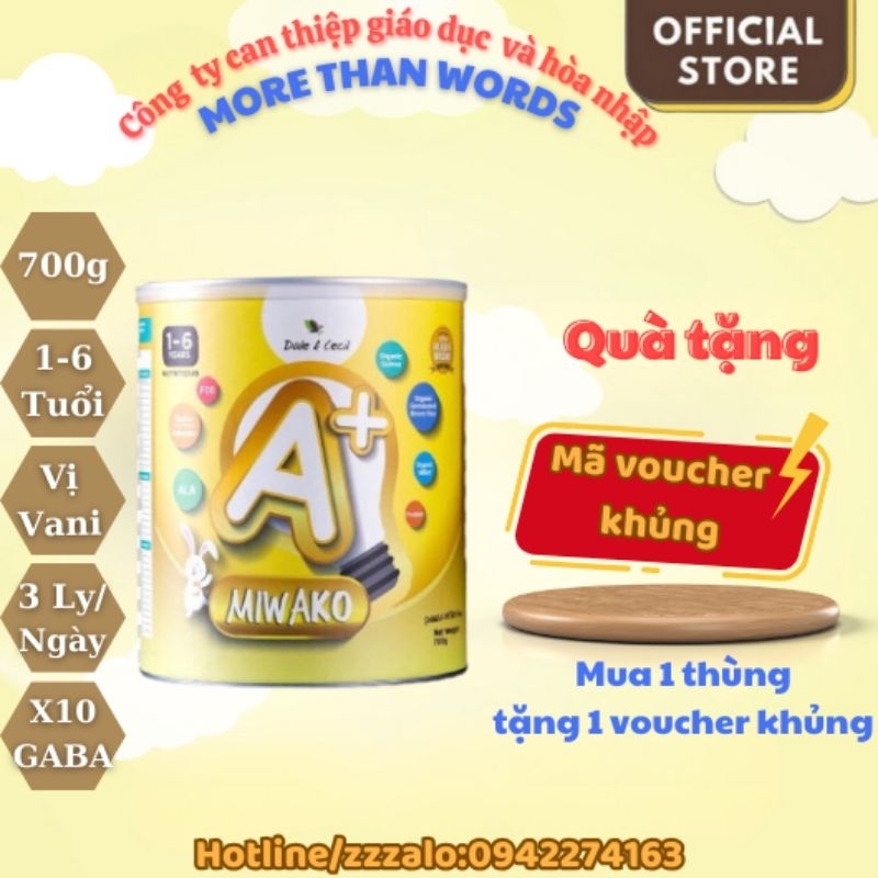 Sữa miwako A+ 700g Vị Vani date 12/2025