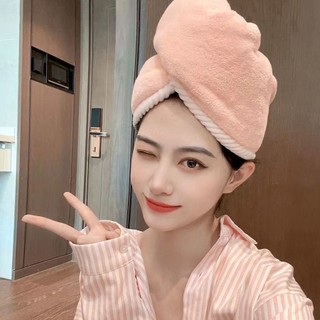 Khăn quấn tóc lau khô siêu nhanh dày dặn thấm hút tốt