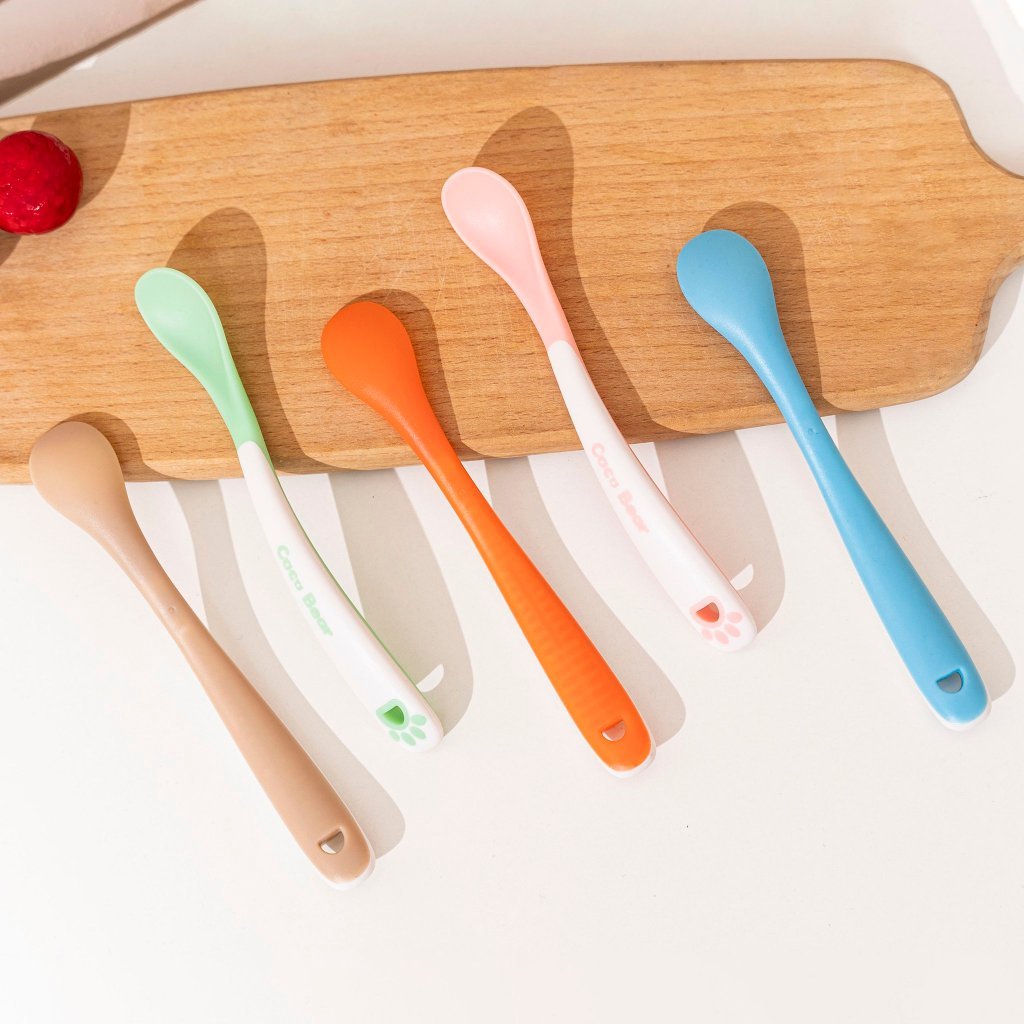 Thìa ăn dặm silicone Cocobear cho bé ăn dặm Lunakidsbaby