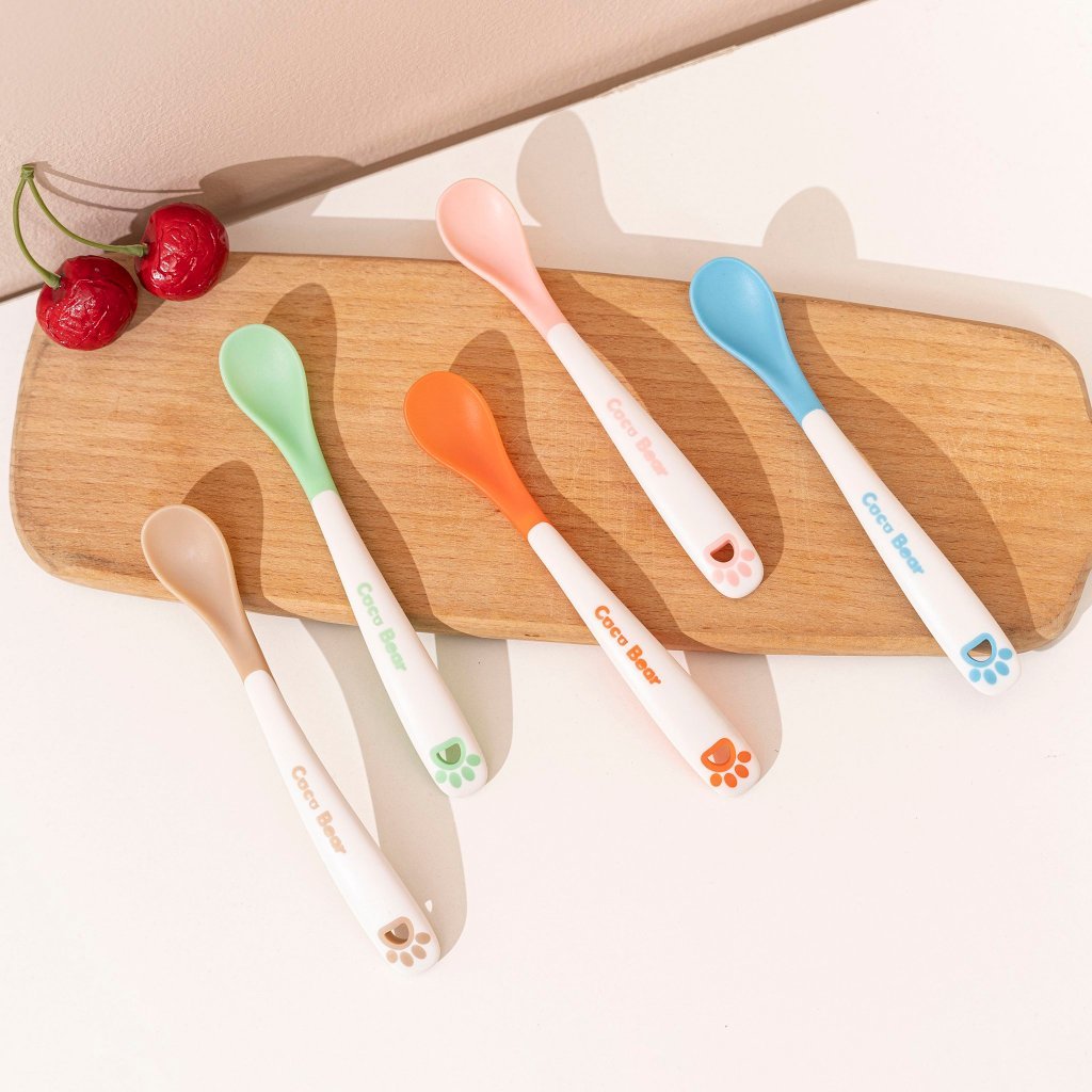 Thìa ăn dặm silicone Cocobear cho bé ăn dặm Lunakidsbaby