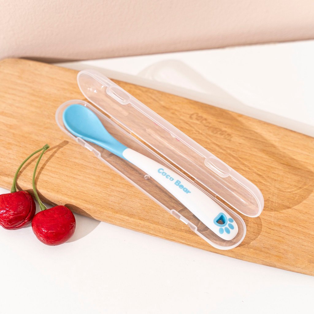 Thìa ăn dặm silicone Cocobear cho bé ăn dặm Lunakidsbaby