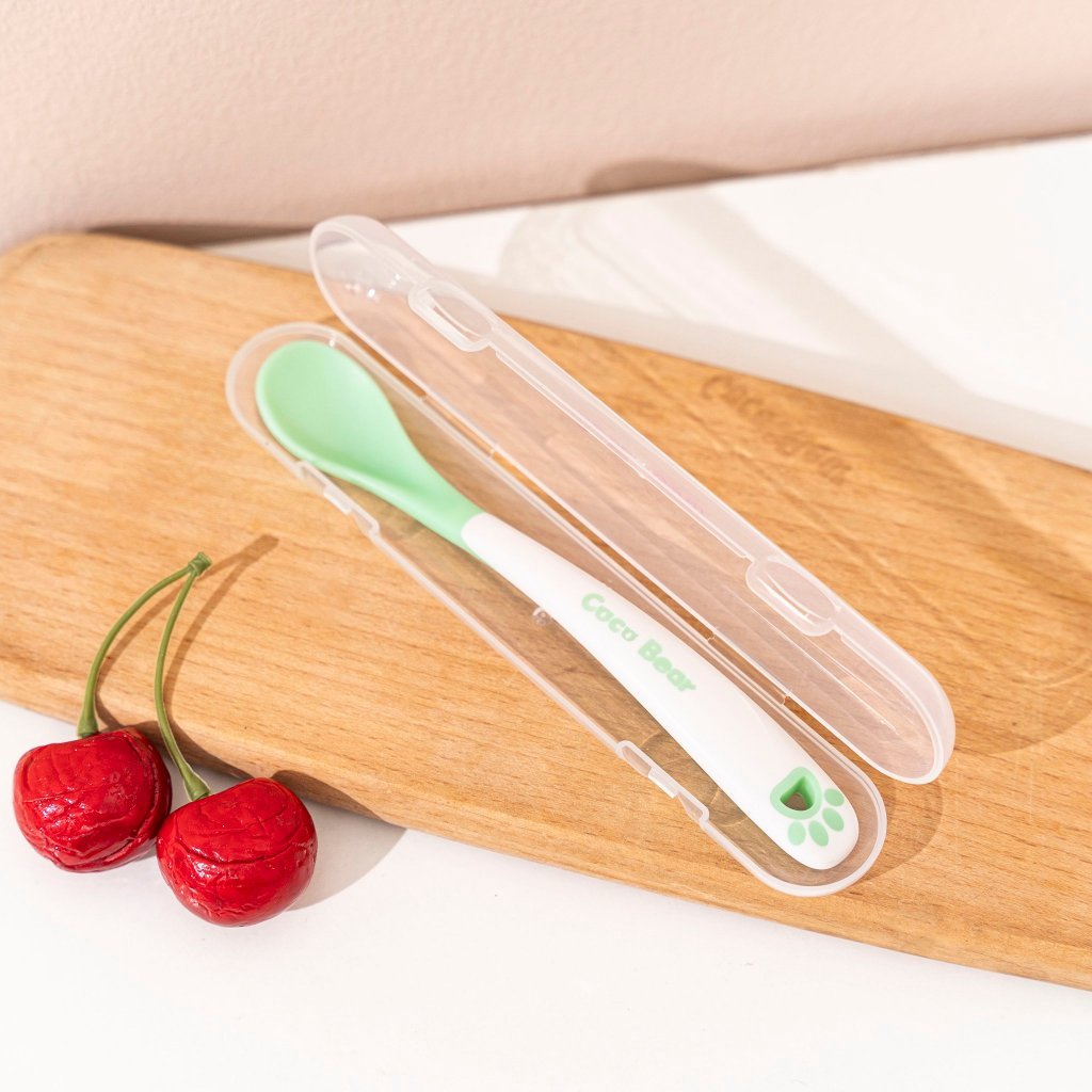 Thìa ăn dặm silicone Cocobear cho bé ăn dặm Lunakidsbaby