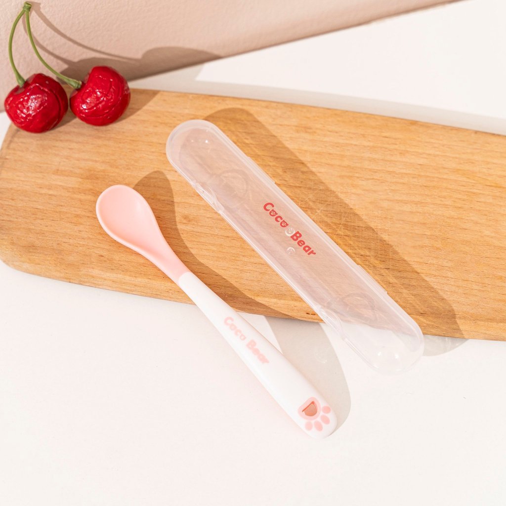 Thìa ăn dặm silicone Cocobear cho bé ăn dặm Lunakidsbaby