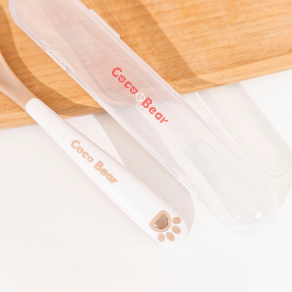 Thìa ăn dặm silicone Cocobear cho bé ăn dặm Lunakidsbaby