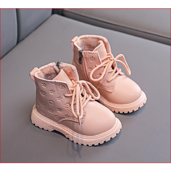 Bốt cao cổ da sần phong cách Hàn Quốc cho bé trai bé gái K044