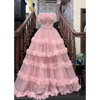 ĐẦM LƯỚI CÔNG CHÚA ĐÍNH HOA DÃ QUỲ