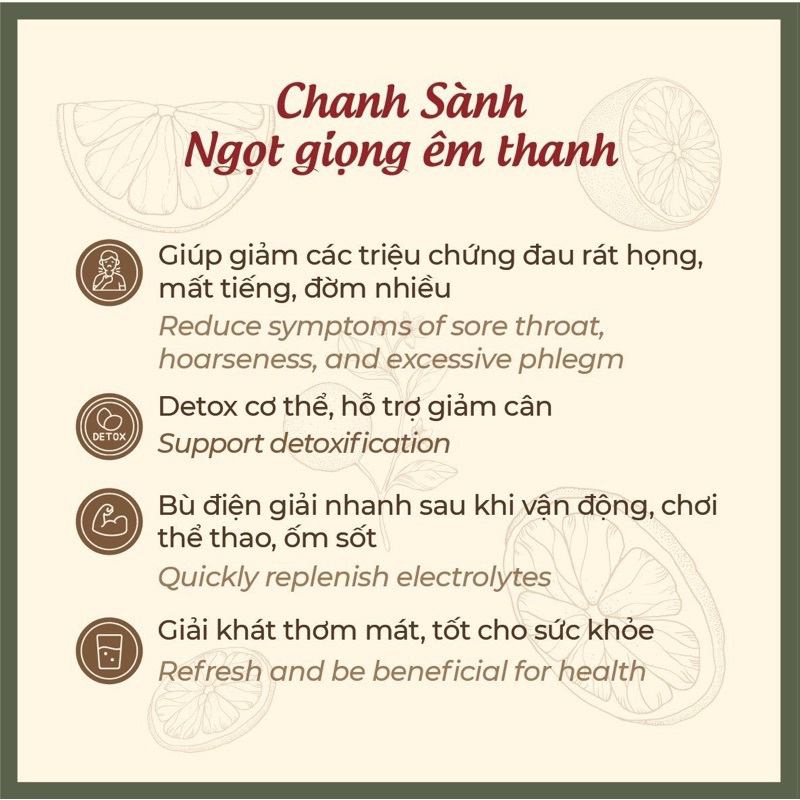 Chanh Sành cho người HAY HO - hũ nhỏ 50ml dùng thử. Chanh đào ủ muối mật ong.
