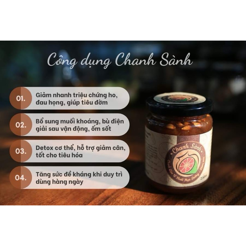 Chanh Sành cho người HAY HO - hũ nhỏ 50ml dùng thử. Chanh đào ủ muối mật ong.
