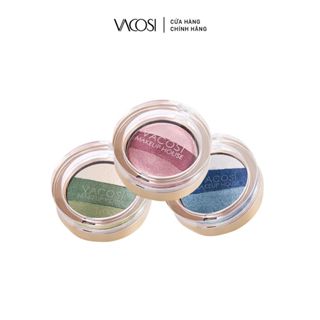  Phấn Mắt VACOSI 3 Ô Phối Màu  Hộp Tròn  - VACOSI TRIO EYESHADOW 
