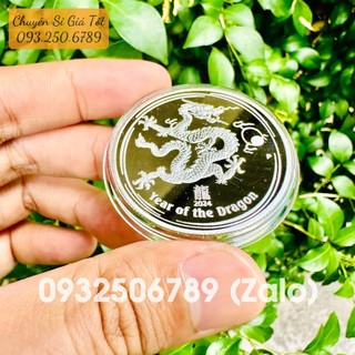 Tiền Xu Con Rồng mạ Vàng, mạ Bạc ÚC - Xu Con Rồng Li Xi Tet 2024