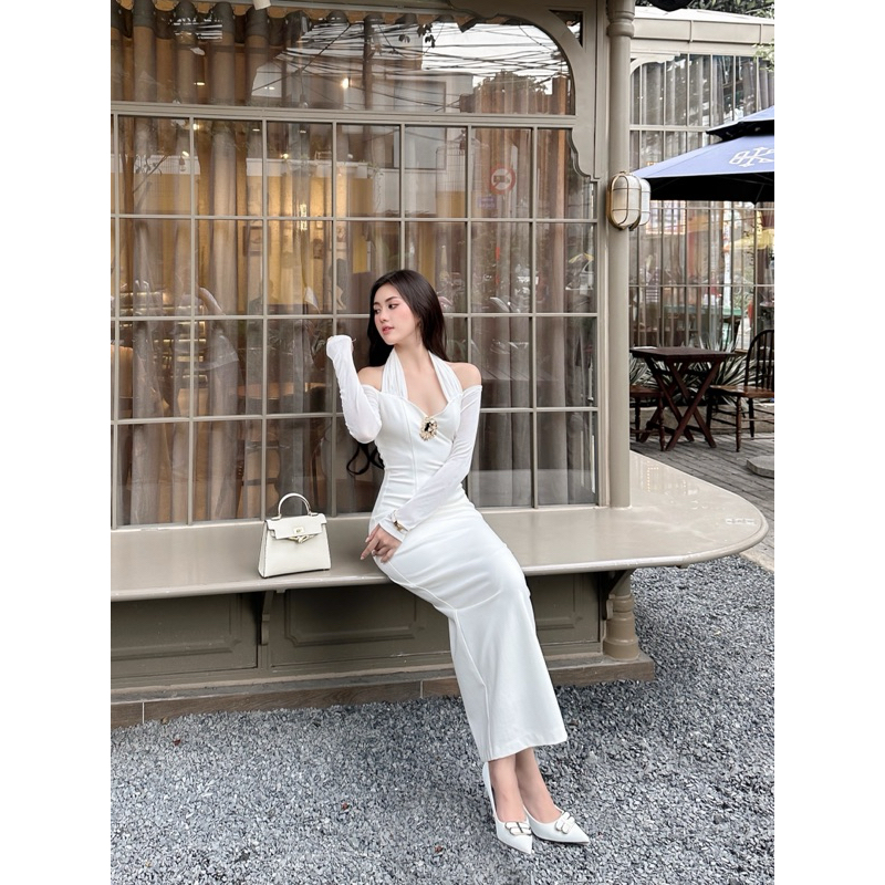 ĐẦM TAY DÀI ĐÍNH TAG - J05228