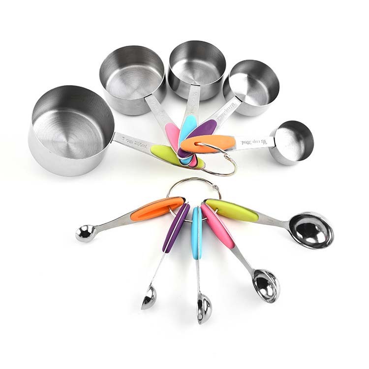Bộ muỗng đong inox 5 màu