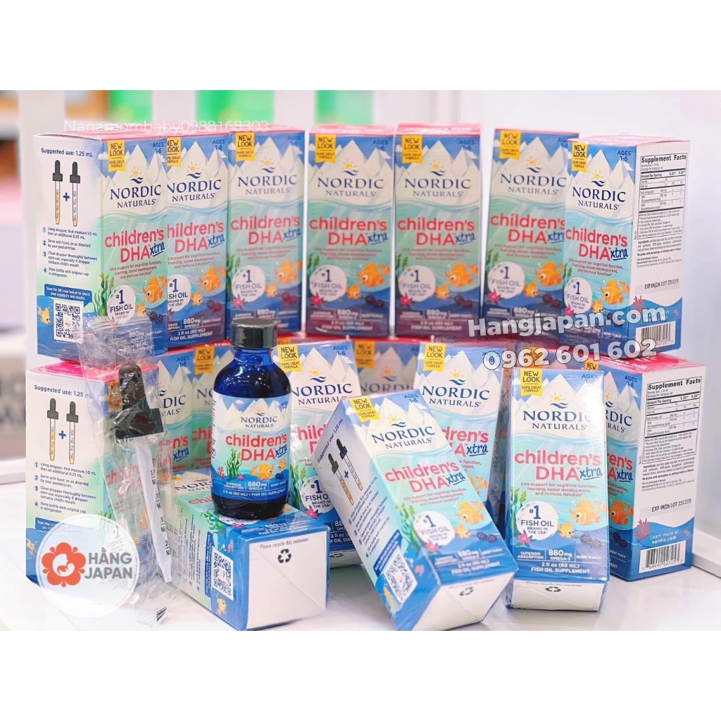 DHA Nordic Naturals Baby's/ Children's Extra cho bé từ 0-6 tuổi chai 60ml - Hàng Mỹ