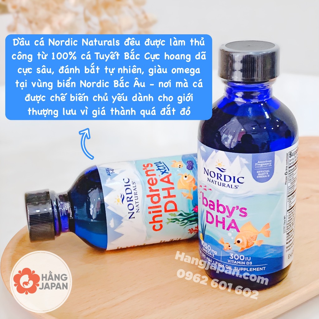 DHA Nordic Naturals Baby's/ Children's Extra cho bé từ 0-6 tuổi chai 60ml - Hàng Mỹ
