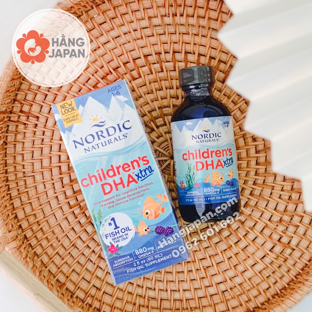 DHA Nordic Naturals Baby's/ Children's Extra cho bé từ 0-6 tuổi chai 60ml - Hàng Mỹ